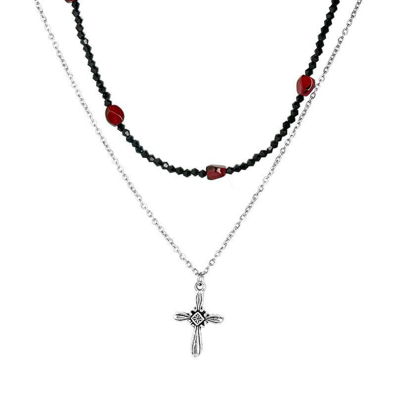 Кожаный чокер Gothic Cross: Милое и классное ожерелье на ключицу для нее