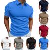 Men's V-line Stripe Short Sleeve Shirts Golf Shirt Solid Color Contrast Outdoor Street Casual Fashion Casual Slim Fit T-Shirt