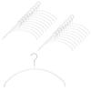 MAWA Economic 40 Hangers, Set of 20, White, Slim, Space-Saving, Non-Slip Coating, Round Hangers, Ideal for Knitwear, Shirts, and Blouses, 360 Rotatin