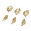 Copper Hollow Three-dimensional Small Leaf Pendant For DIY Jewelry Making Craft Accessories