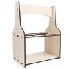 Wooden 6 Holes Beer Red Wine Dispenser Bottle Storage Rack Holder Shelf Storage Organizer for Bar