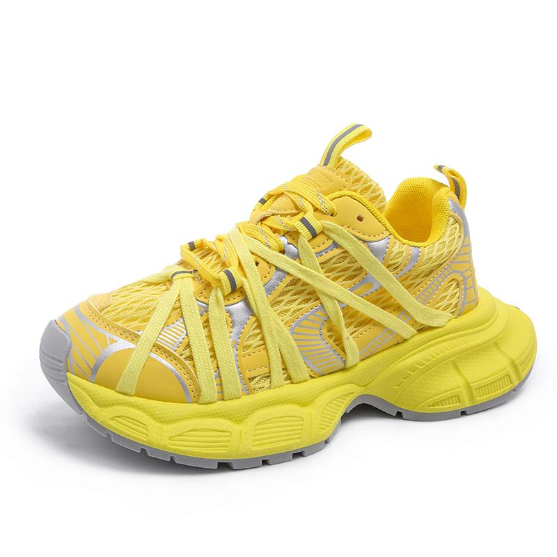 Модные Новые 2025 Лето Женские Кроссовки на Платформе Толстая Подошва Дышащая Сетка Повседневные Массивные Туфли Высокий Каблук 6 см Спортивные Папины Кроссовки Женские