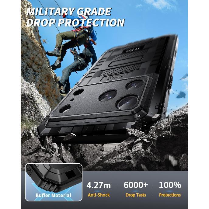 For iPhone 17 Pro Max Waterproof Case Military Metal Case Built-in Screen Protector Heavy Duty Shockproof Full Body Rugged Cover 5