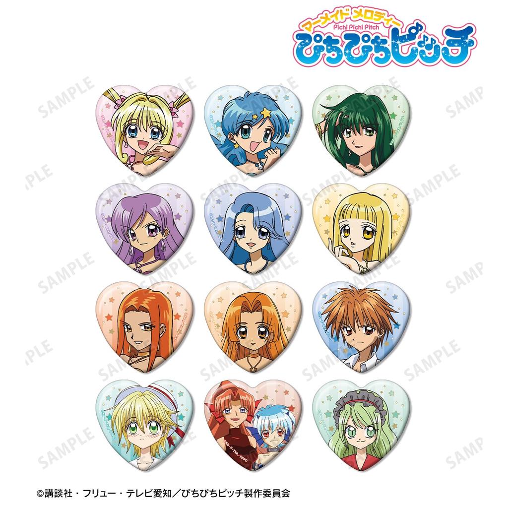 Мичи Пичи Пич" Аниме Торговые Значки-сердечки в жестяных банках Коробка из 12 штук