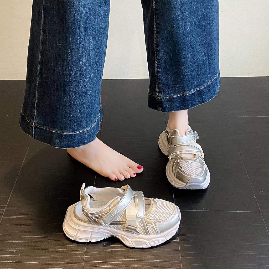 Женские полые дышащие сетчатые повседневные кроссовки с поддержкой свода стопы для путешествий на открытом воздухе, нескользящие, износостойкие, амортизирующие, с толстой подошвой, увеличивающие высоту стопы