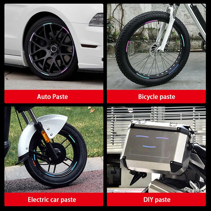 SEAMETAL 20 шт. Наклейка на ступицу колеса автомобиля для мотоцикла, автомобиля, светящаяся, универсальная, для безопасной ночной езды