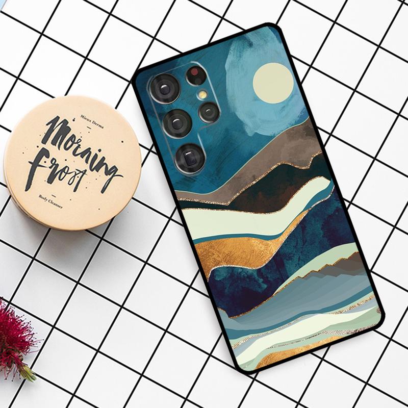 Золотой Пейзаж Чехол Для Samsung Galaxy S24 FE S21 S22 S23 S25 Ultra S9 S10 Plus S20 FE S25 FE Чехол для Телефона