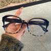 Fashion Large Frame Square Anti Blue Light Glasses Men Women Europe and America Piece Together Color Eyeglasses