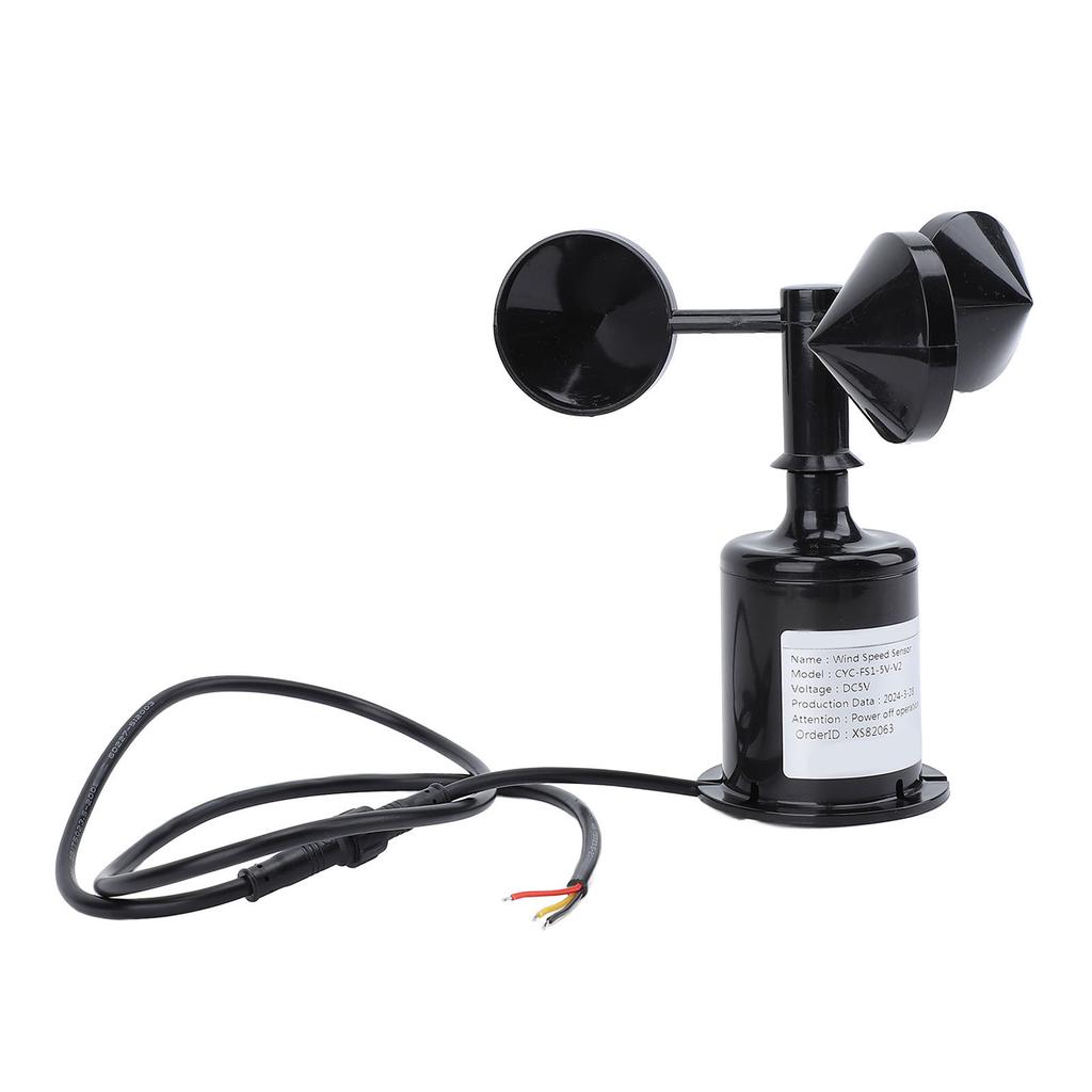   Wind Speed Anemometer, High Accuracy 5V ABS Wind Sensor with 2.62ft Water Proof Extension Cable, for Greenhouse Meteorological Station Marine  