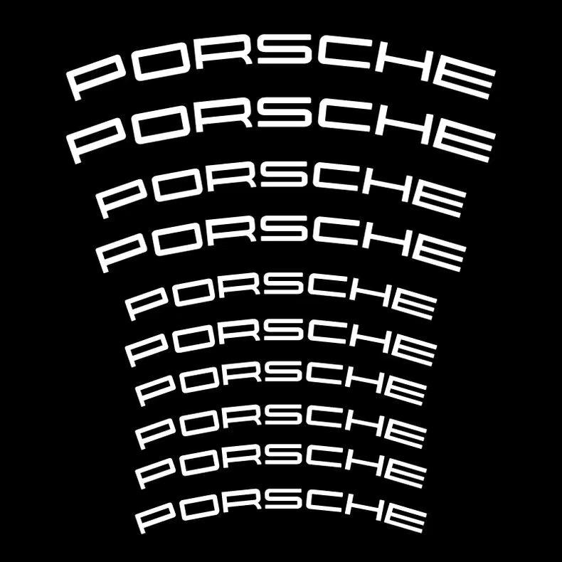 hbcr1 Car Brake Caliper Sticker High Temperature Waterproof Decal For Porsche Cayenne Panamera Macan 911 Taycan Boxster Cayman Pajun