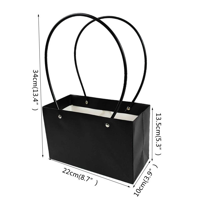 Портативная цветочная коробка, водонепроницаемая бумажная удобная подарочная сумка, крафт-сумка, свадебная роза, подарочная коробка для вечеринки, упаковка для конфет, торта, дня рождения