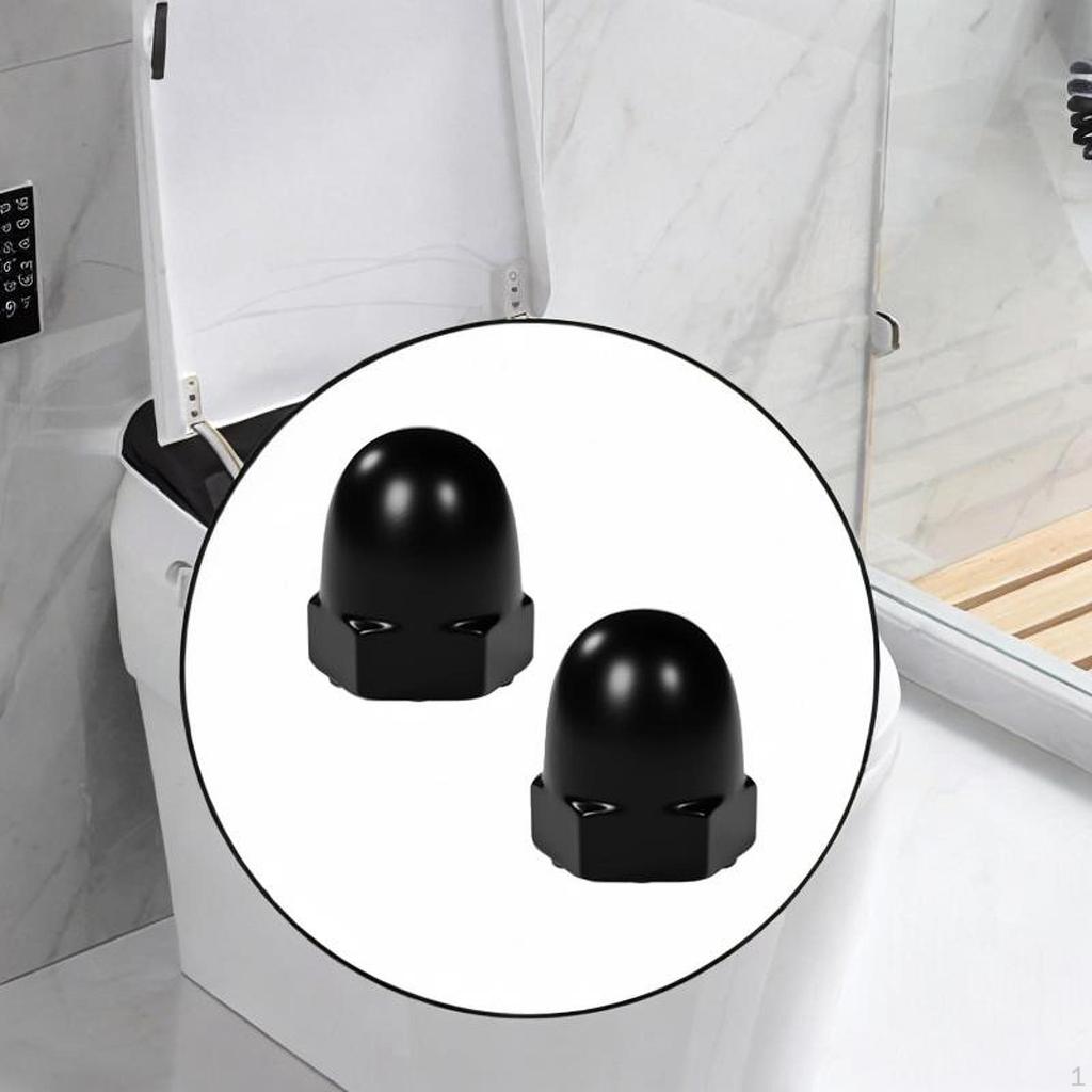 2 Pieces Ceramic Toilet Bolt Covers Easy Installation Decorative Useful Practical Toilets Decor