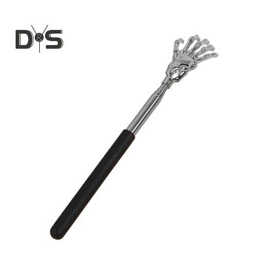 Раздвижная металлическая чесалка для спины с резиновыми ручками, портативный телескопический массажер для спины, инструмент для снятия зуда кожи, наполнитель для чулок для мужчин, женщин и детей