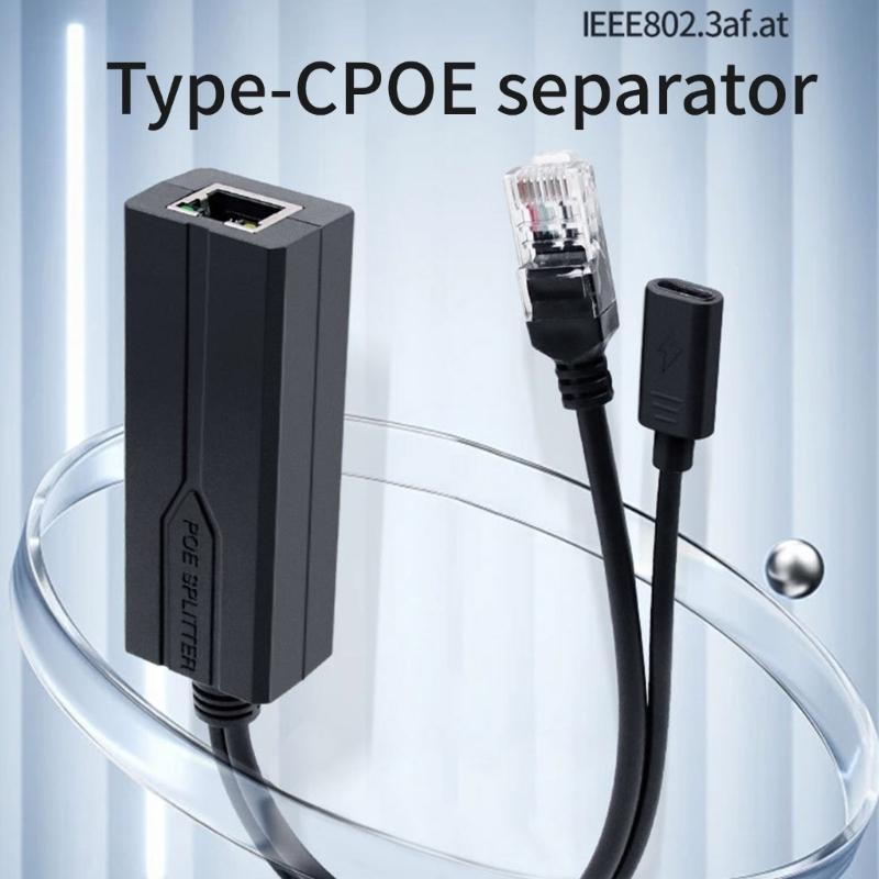 Надежный USB C POE-разветвитель, преобразователи питания POE с интерфейсами USB C, 48 В в 5 В, стабильный выход, энергосбережение