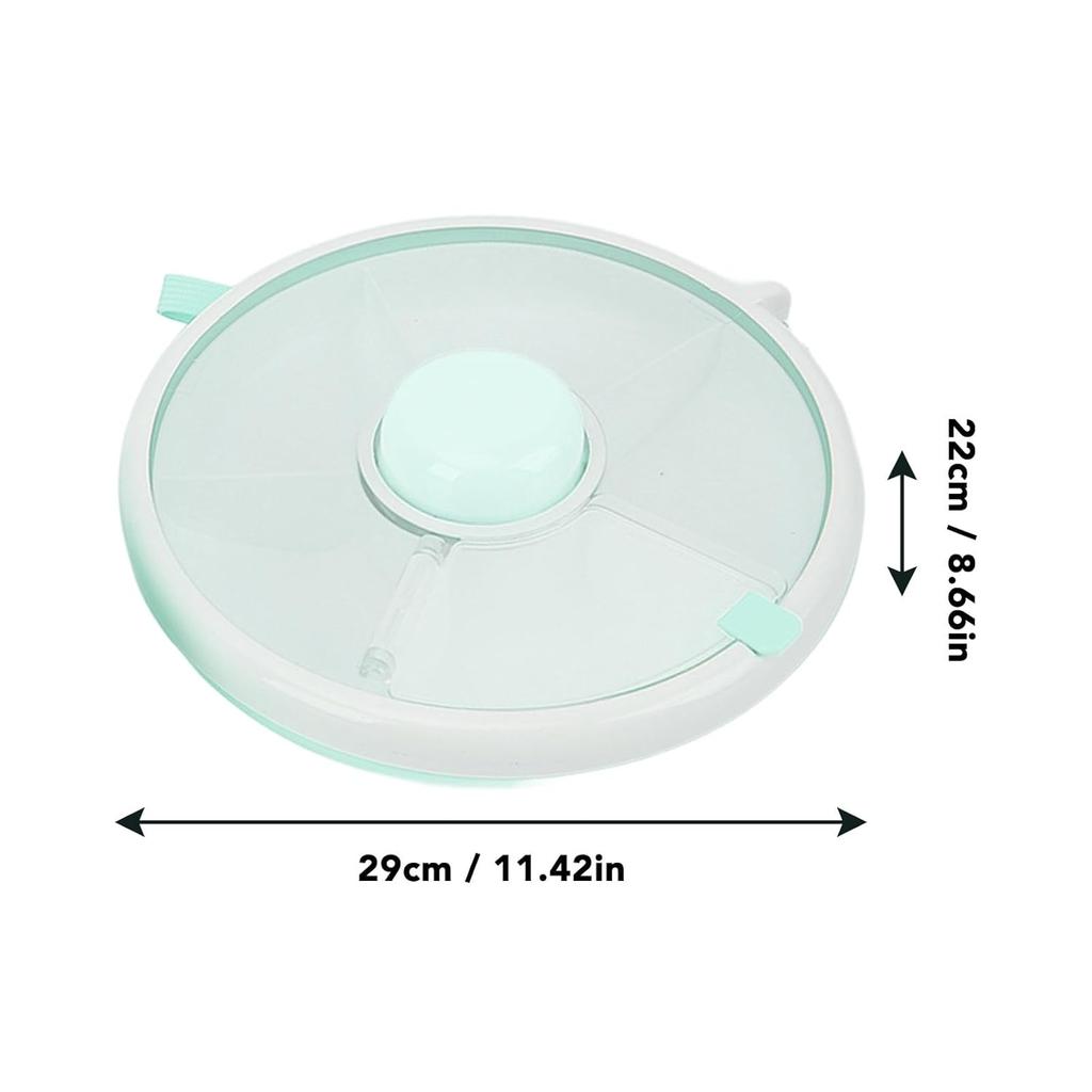 Children's Snack Box with Compartments and Lid, Multifunctional Baby Snack Spinner with Portable Box Set, Safe Sealed Snack Plate for Toddlers, Home