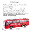 1/30 RC Bus Electric Simulation RC Car with Light Bus Model 27Mhz Radio Remote Control Machine Children's Toys Suitable for Boys Gift Collectibles