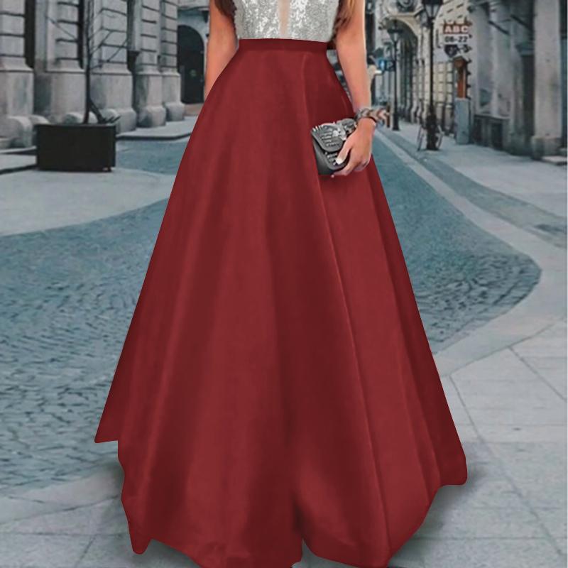 ZANZEA Женские повседневные эластичные юбки свободного покроя с высокой талией