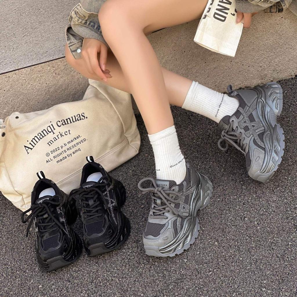 Париж ретро немецкие тренировочные кроссовки женские туфли 2025 новые шнуровка повседневная обувь платформа интернет-знаменитость популярные спортивные туфли папины кроссовки