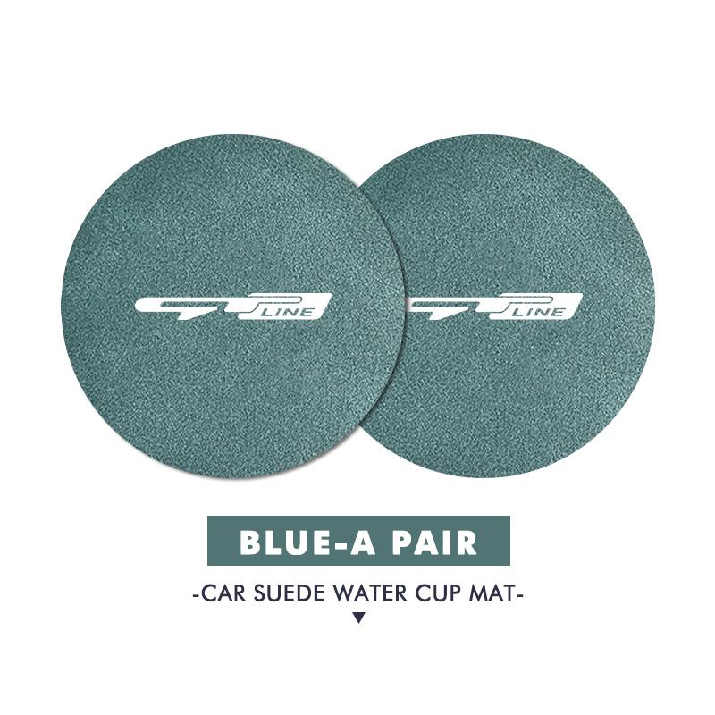 Car Anti Slip Mat Coaster Water Cup Slot Decorate Accessories For KIA gt gtline Xline ceed Forte RIO STINGER Seltos K3 K4