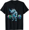 Rhinoceros Weightlifting Gym Rhino Fitness T-shirt Street Clothing Pattern T-shirt Clothing Camiseta Hombre