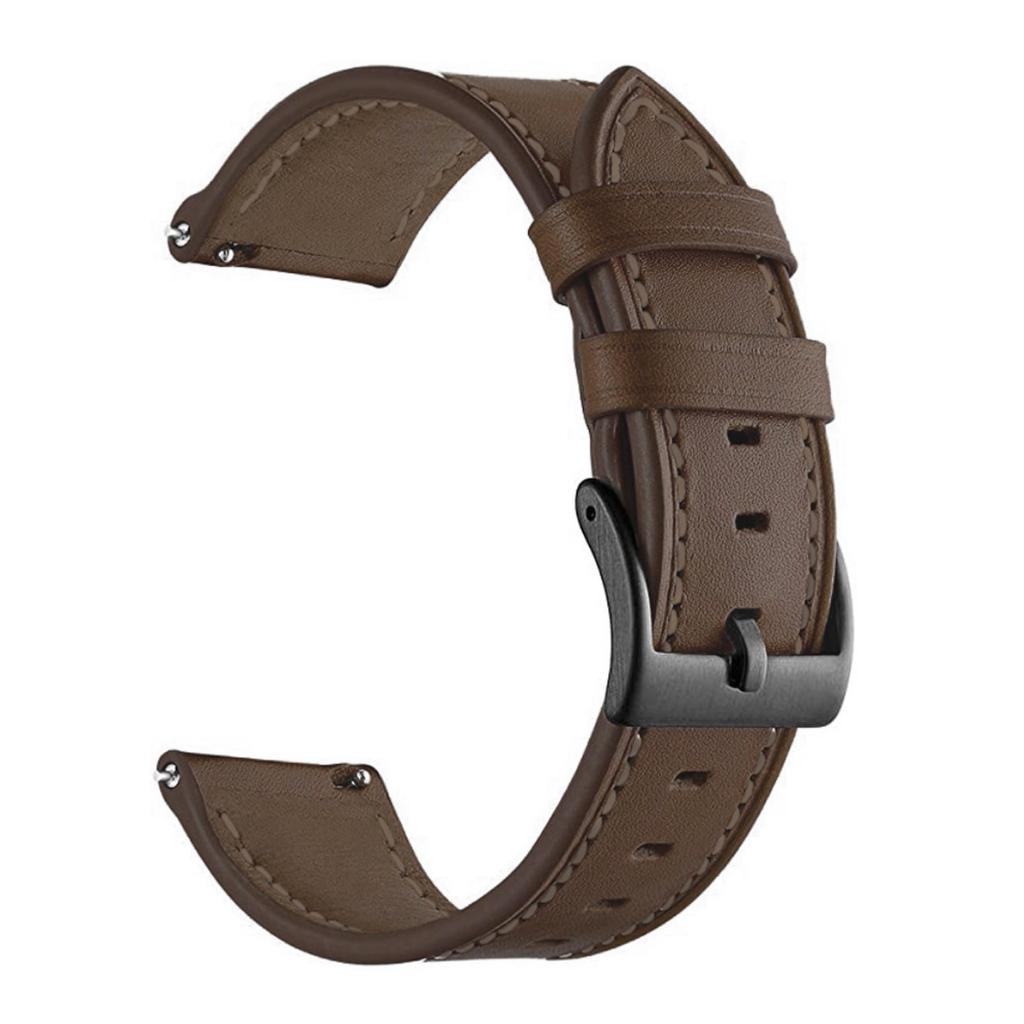 20mm Solid Color Stitching Watch Band for Garmin Venu 2 Plus / Venu / Sq 2 / Sq Fiber Leather Strap