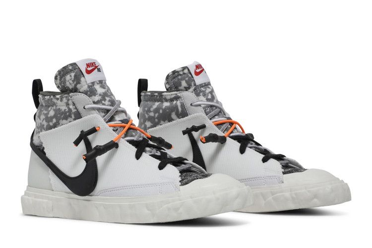 Мужские кроссовки Nike Blazer Mid READYMADE Белый Белый/Серый Vast/Вольт/Оранжевый Total