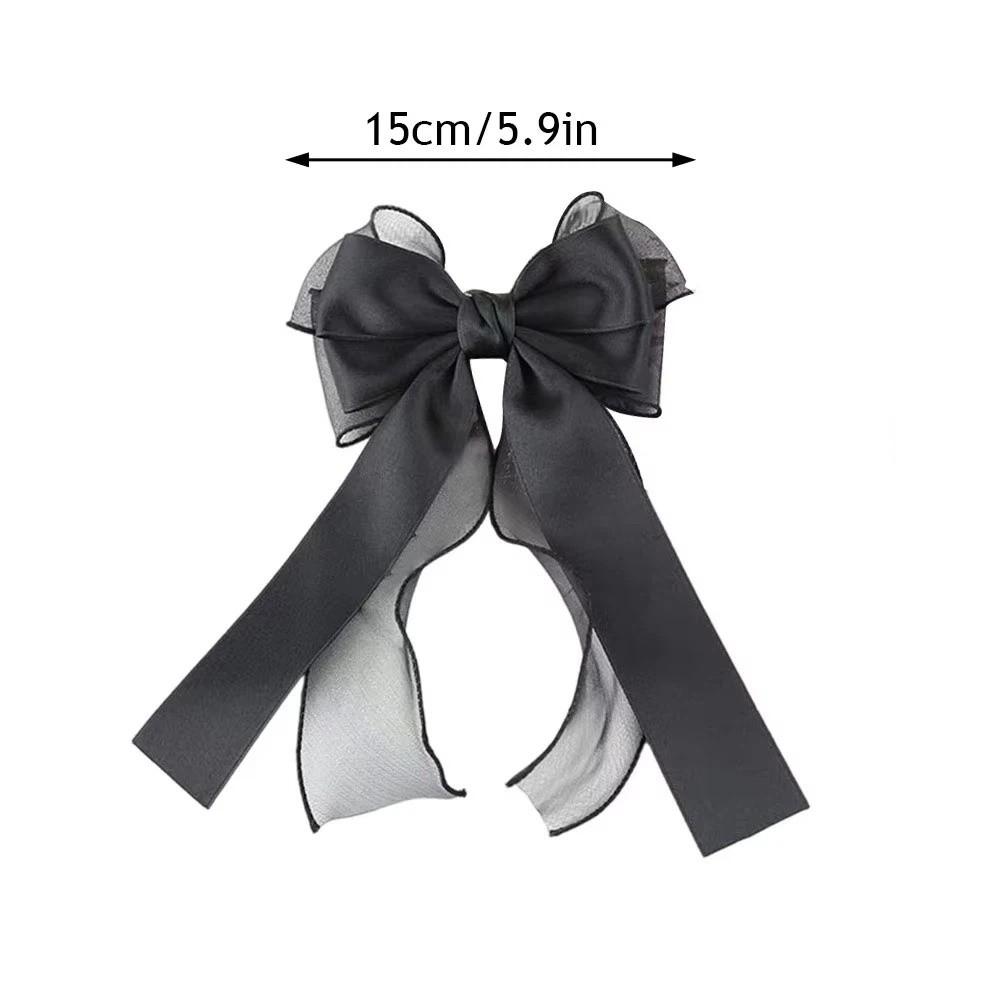Soft Mesh Bow Hair Clip Large Bow Hair Barrettes New Sweet Headband Women Fashion