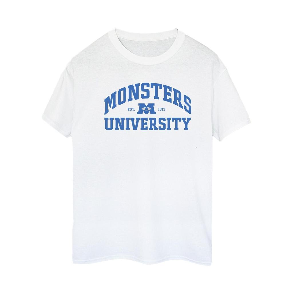 Disney Womens/Ladies Monsters University Logo Cotton Boyfriend T-Shirt