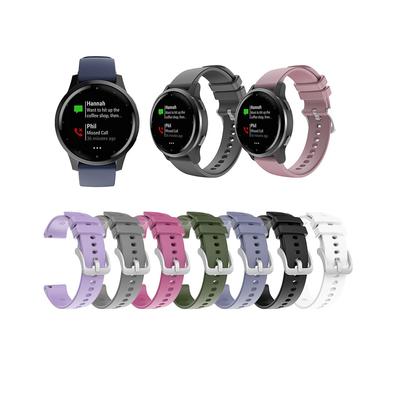 Сменный силиконовый ремешок для часов унисекс, 22 мм, с быстросъемной пружинной планкой, серебряная пряжка