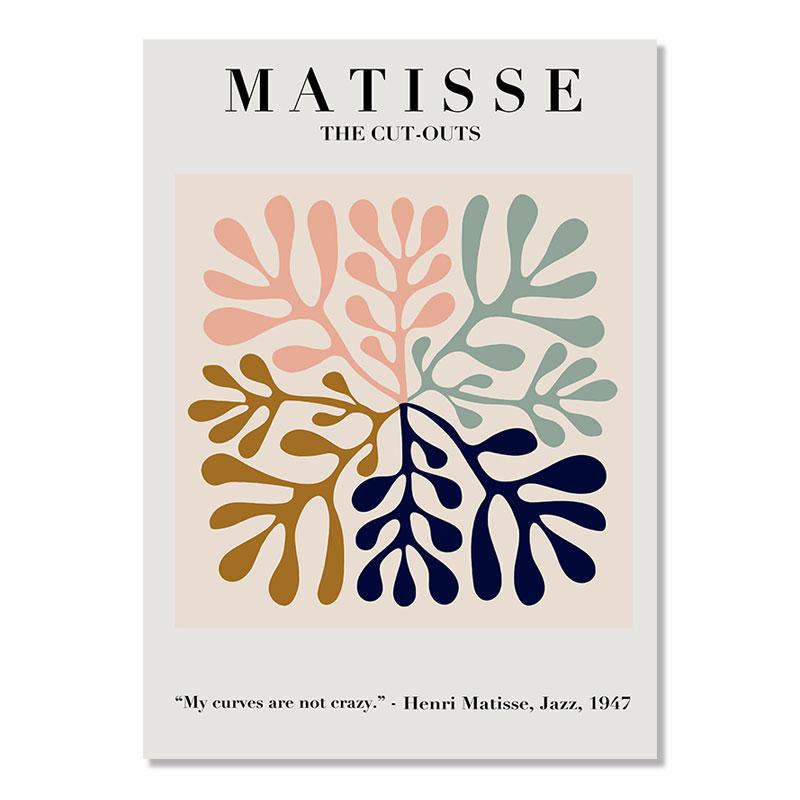 Абстрактная геометрия, кривая постер, Матисс, холст, живопись, красочные стильные постеры и принты, настенное искусство для гостиной, домашний декор