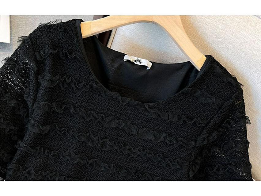 Летнее платье из французского кружева больших размеров для женщин, прямого кроя, миди