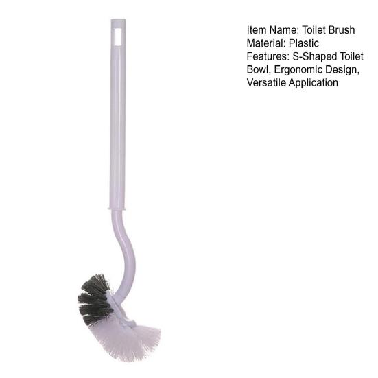 Длинная ручка для унитаза S-образная щетка для унитаза с сильной очисткой, настенное крепление