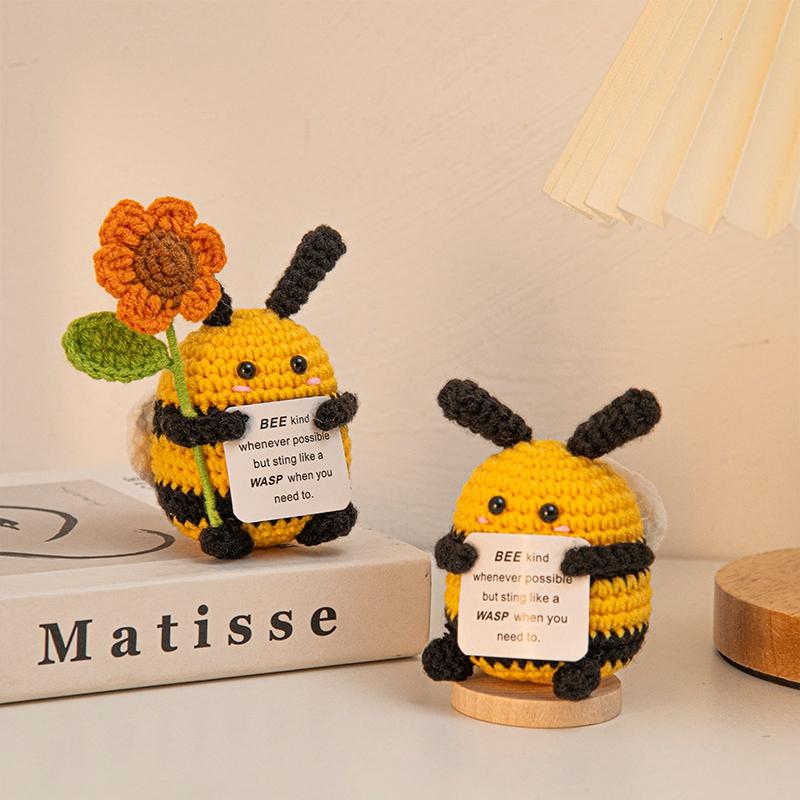 Positive Potato Desk Accessorie Offices Accessorie Crochet Animal Ornament Handmade Woven Gift Table Decor Home Decor Room Decor