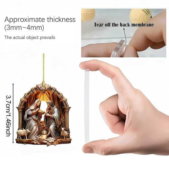 Nativity Advent Calendar 2025 24 Days Christmas Countdown Calendar with 24 Nativity Scene Ornaments Christian Religious Gifts for Family Friends