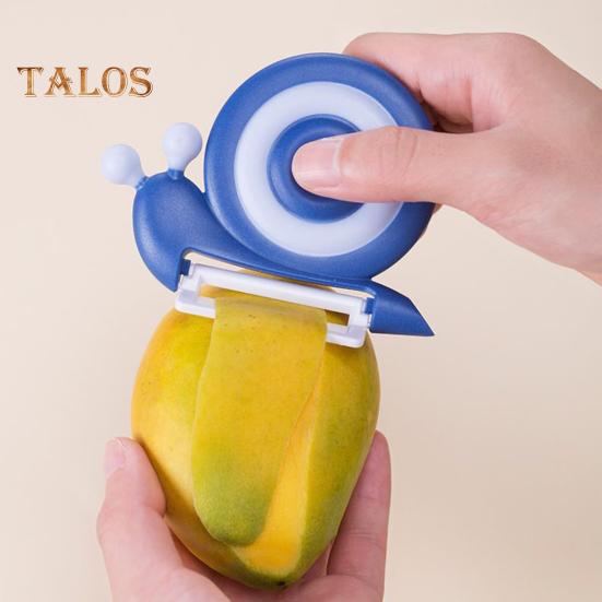 Керамическая овощечистка с дизайном улитки, портативная овощечистка с нескользящей ручкой, универсальная овощечистка для пикника и кемпинга