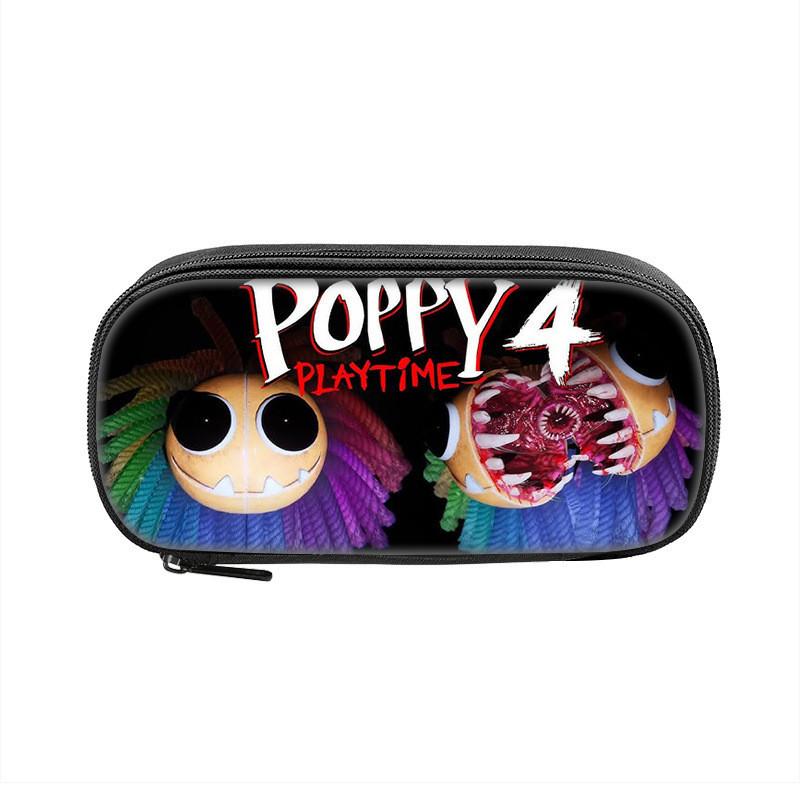 Принт с персонажами игры Poppy Playtime Однослойная сумка для хранения канцелярских принадлежностей для студентов и подростков
