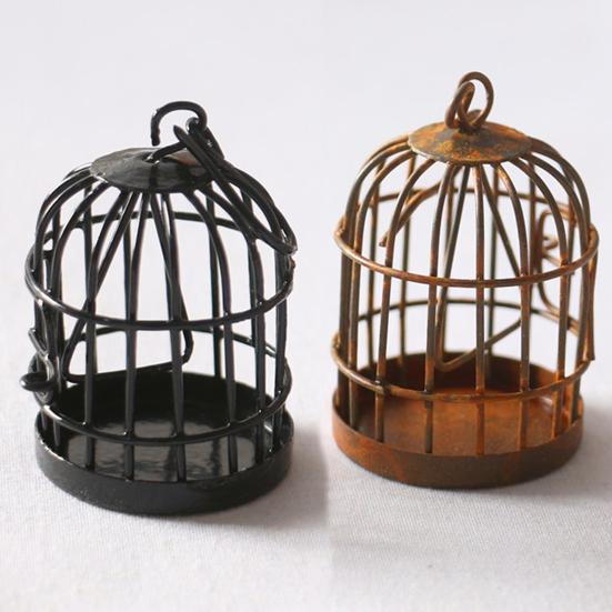 Миниатюрный кукольный домик, клетка для птиц, орнамент, модель, домашний декор для рабочего стола, детская игрушка в подарок