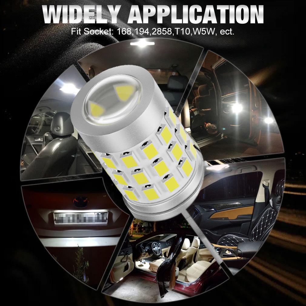 2 шт. W5W T10 LED CANBUS без ошибок 42SMD светодиодные чипы 194 168 Автомобильные внутренние габаритные огни Автолампы Плафоны для салона 1000Лм 12В Лампа 6000К