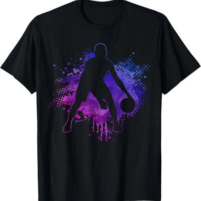 Винтажная баскетбольная футболка с игроком, тренером, спортивным мячом
