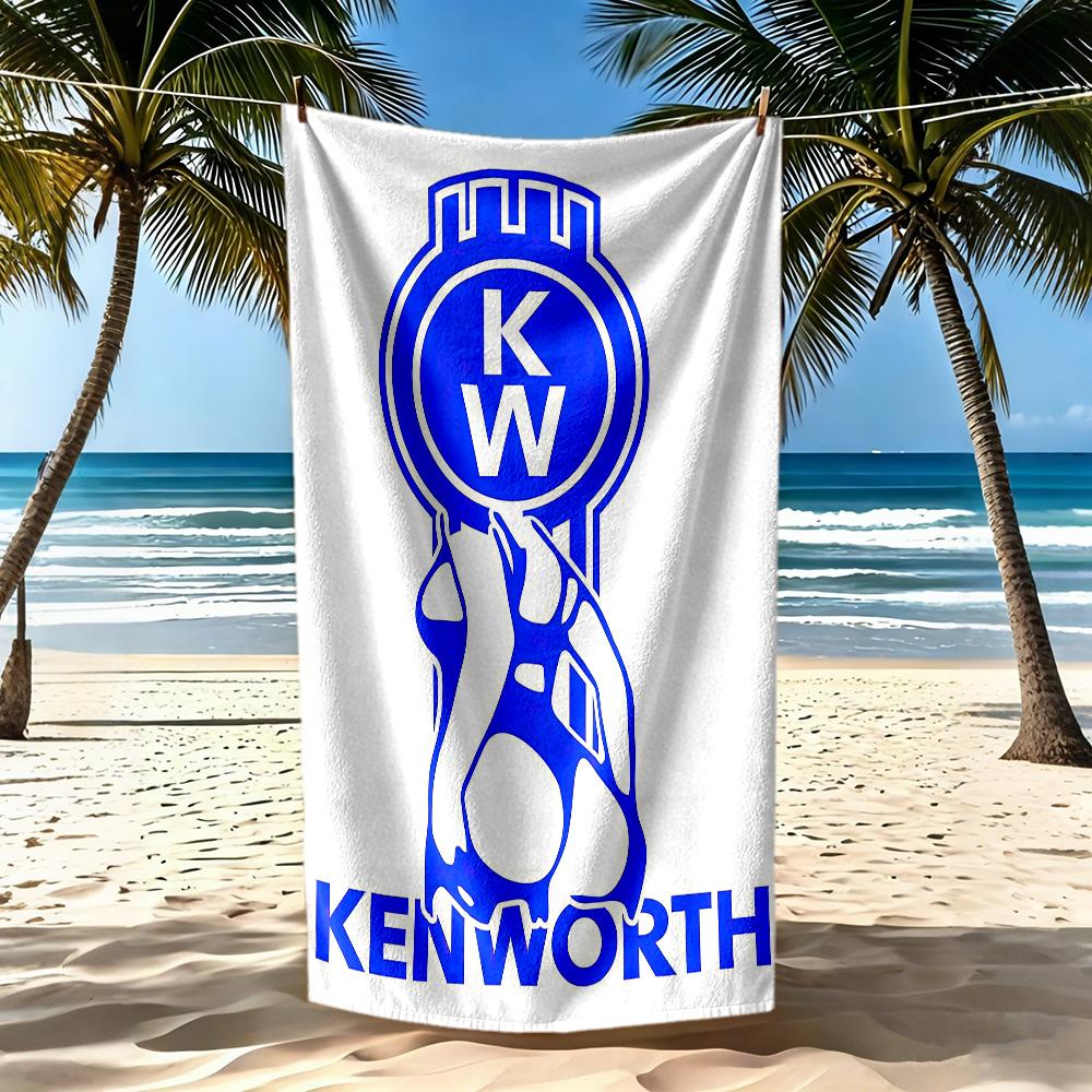 Kw Heavy Trucks Beach Towel Quickdry Soft Microfiber Comfortable Lightweight Suitable For Swimming Gym Camping Yoga Vacation