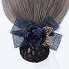 Hair Bun Cover Big Bow Korean Bun Snood Ponytail Clip Hairgrips Cover Net Women Spring Clips