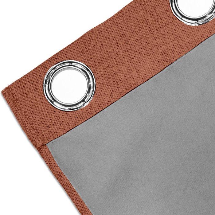 100% Blackout Eyelet Curtain 135x250 Cm ECLIPSE Saffron, by Soleil d'Ocre