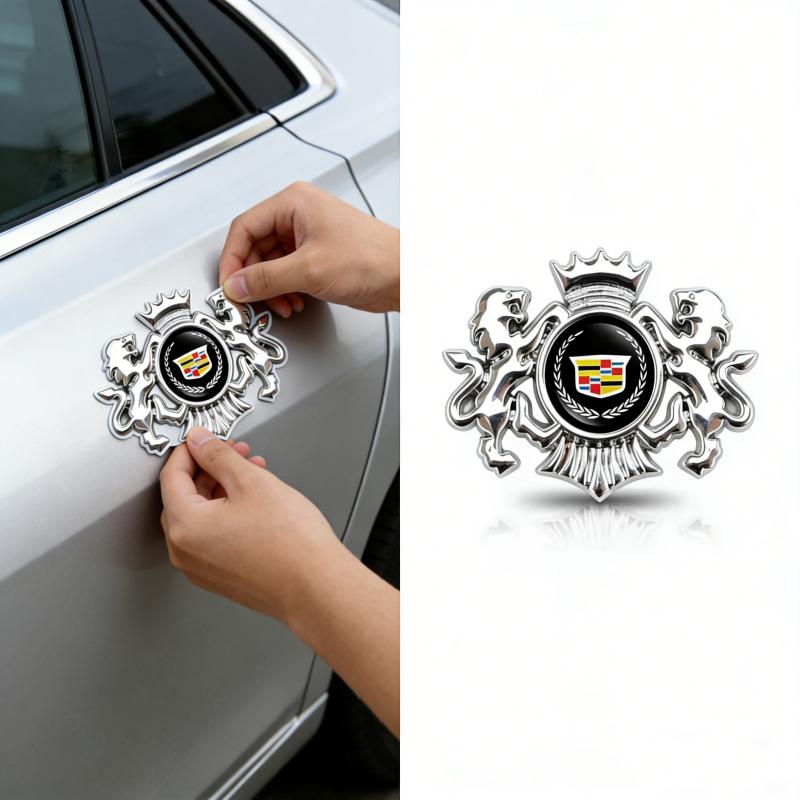 3D Car Body Side Window Sticker Lion Badge Decals for Cadillac Escalade CT4 CT5 CT6 XT4 XT5 XT6 CTS ATS SRX XTS STS BLS SLR XLR