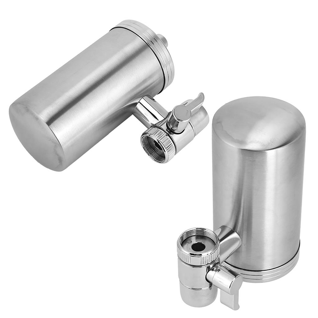 Faucet Mount Water Filter Stainless Steel Household Kitchen Sink Tap Purifier for Reducing Chlorine