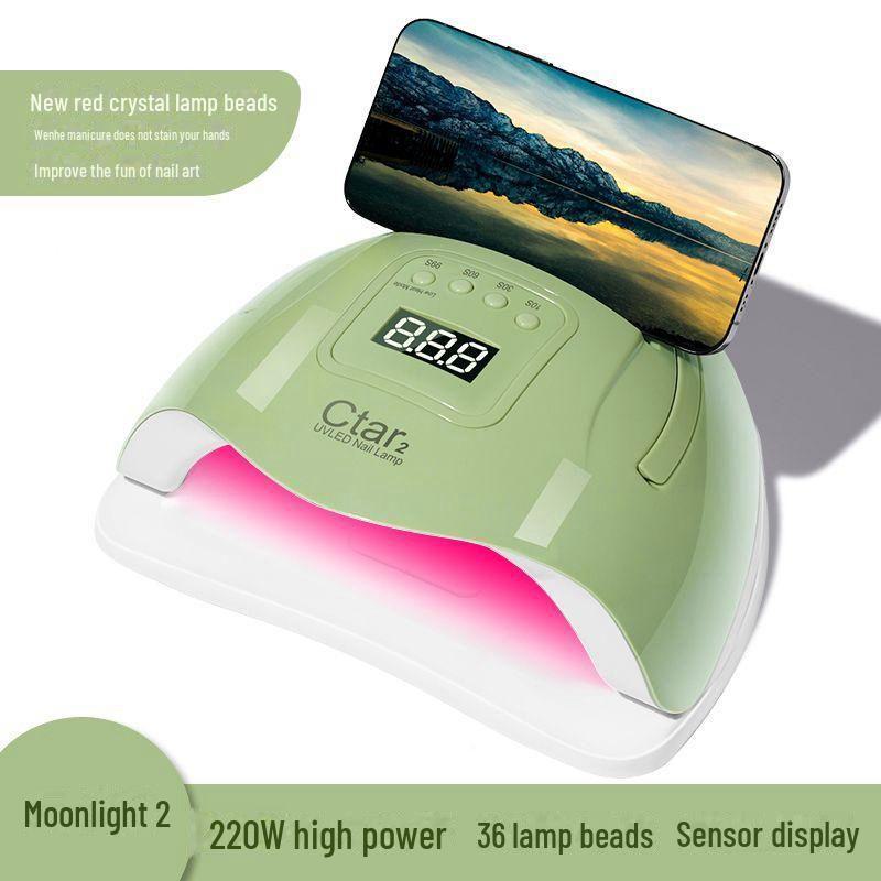 Мощная лампа для быстрой сушки ногтей: Не чернит руки, идеально подходит для быстрого высыхания лака для ногтей.