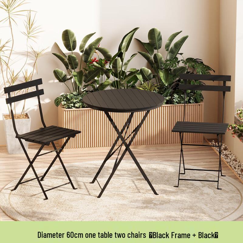 Dunzhu Foldable Iron Art Outdoor Bistro Set