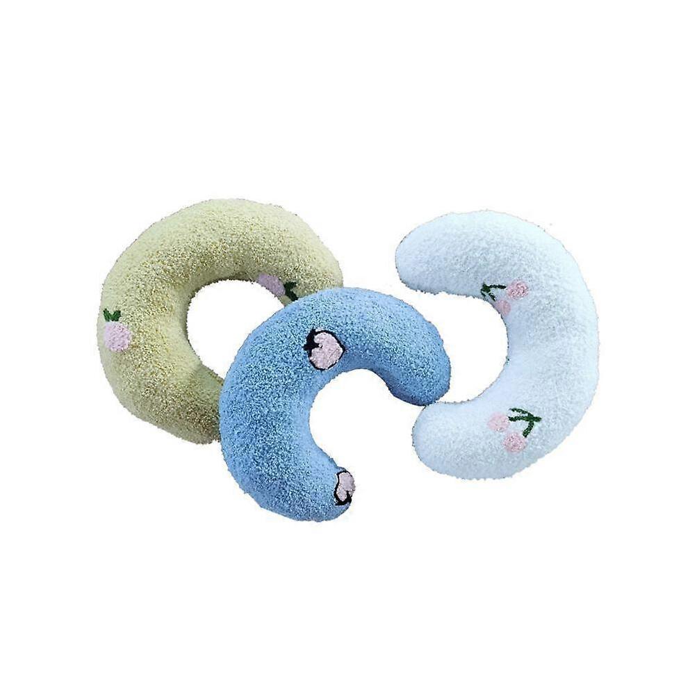 (Yellow) Cat Pillows | Soft and Fluffy Pet Calming Toys | Catnip Pillows | Catnip Plush Toys | U Shaped Pillows for Sleep, Rest and Play