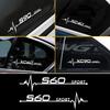 2Pcs Volvo Car Window Body Stickers, Heartbeat Sport Logo Decor Decals for XC40 XC60 XC90 S60 S90 V50 Auto Exterior Accessories