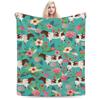 Shorthorn Cattle Breed Farm Homestead Cows Shorthorn Cow Floral Personalized Comfortable Gift An UltraSoft Micro Fleece Blanket