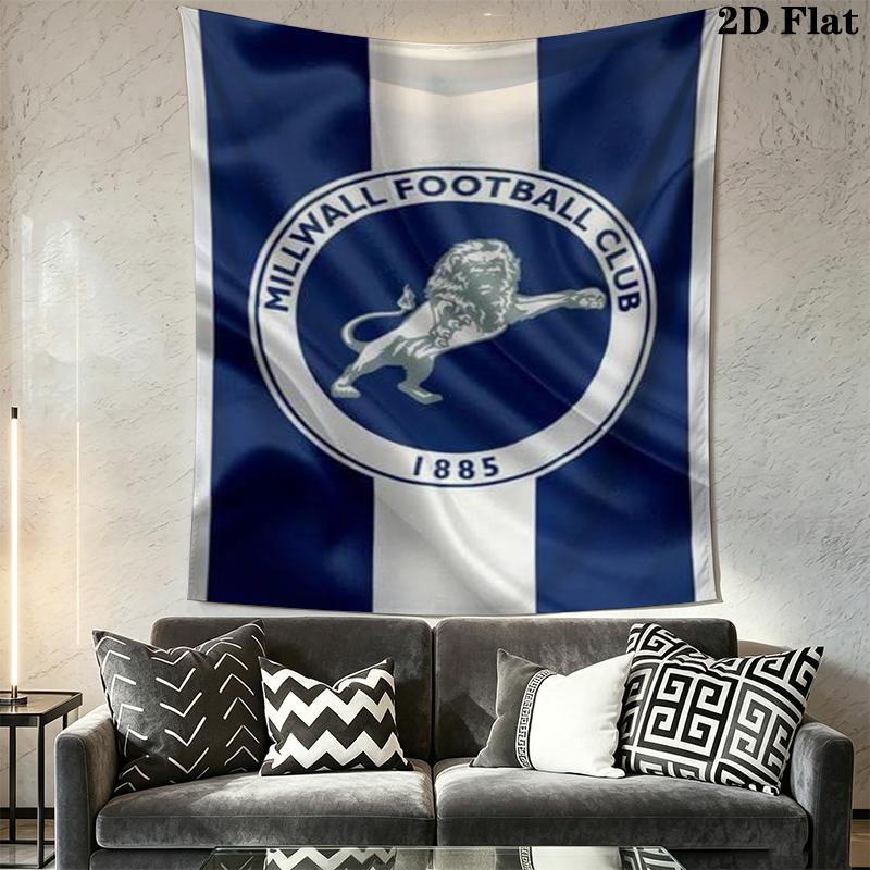 Millwall FC Wall Tapestry Aesthetic Wall Hanging Printed Fabric Blanket Decorative Tapestries for Bedroom Living Room Home Decor